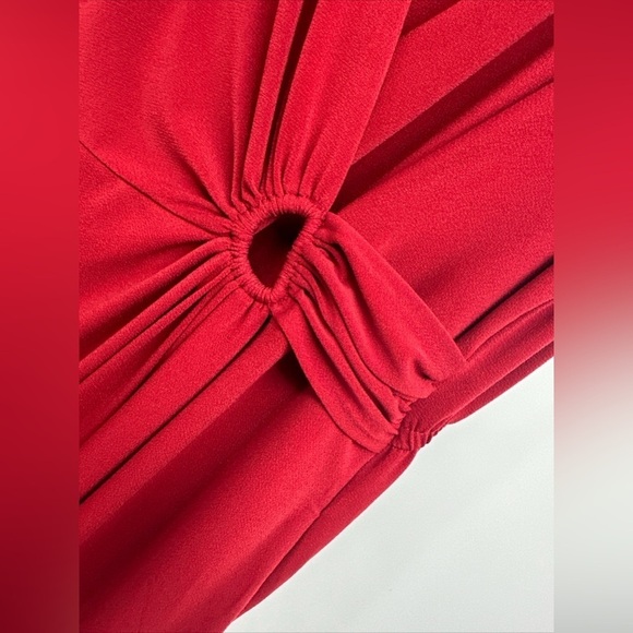 Lane Bryant Red faux wrap Dress Size 18-20 Sleeveless Fitted Cross Front NWT - Picture 3 of 6